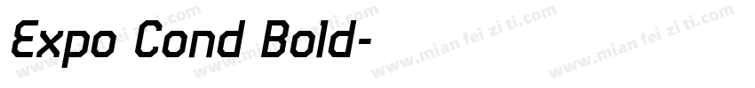 Expo Cond Bold字体转换